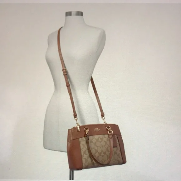 Coach F26139 Mini Brooke CarryAll Signature Coated Canvas Leather Purse - NWT - Picture 2 of 16